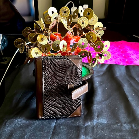 Dooney & Bourke Small Leather Case In Dark Brown - Picture 1 of 4